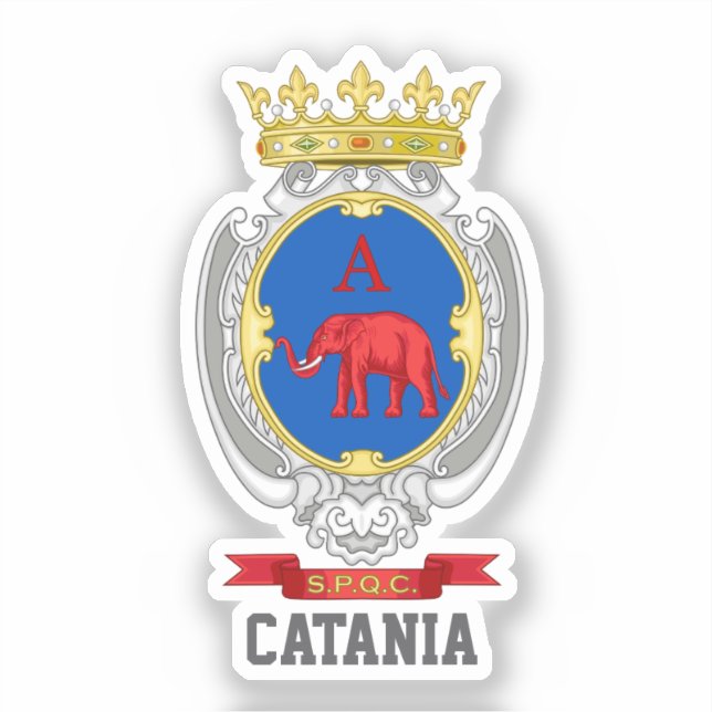 Coat of arms of Catania, Sicily Sticker (Front)
