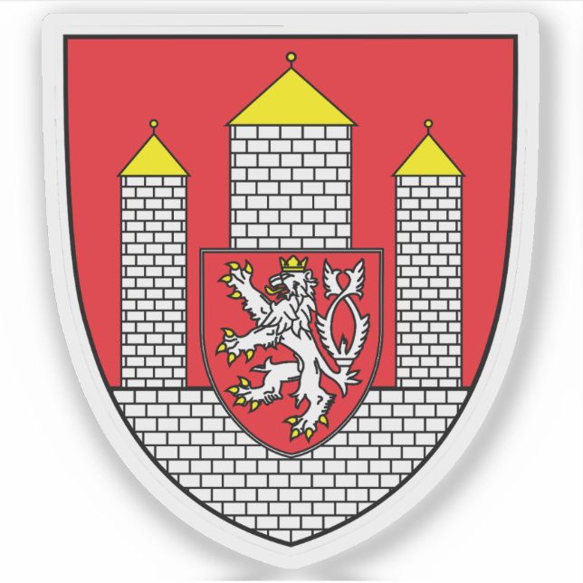 Coat of arms of České Budějovice, Czech Republic Sticker (Front)