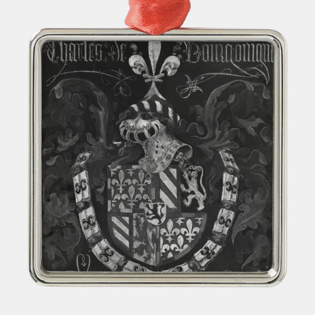 Coat of Arms of Charles de Bourgogne Metal Ornament (Front)