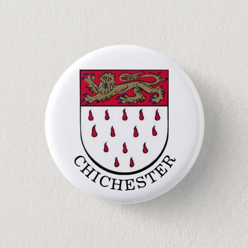 Coat of Arms of Chichester West Sussex England Button