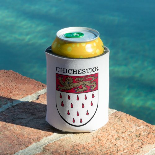 Coat of Arms of Chichester West Sussex England Can Cooler