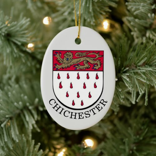 Coat of Arms of Chichester West Sussex England Ceramic Ornament
