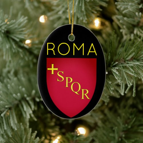 Coat of Arms of city of Rome Italy Ceramic Ornament