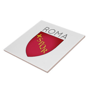 Coat of Arms of city of Rome, Italy Ceramic Tile
