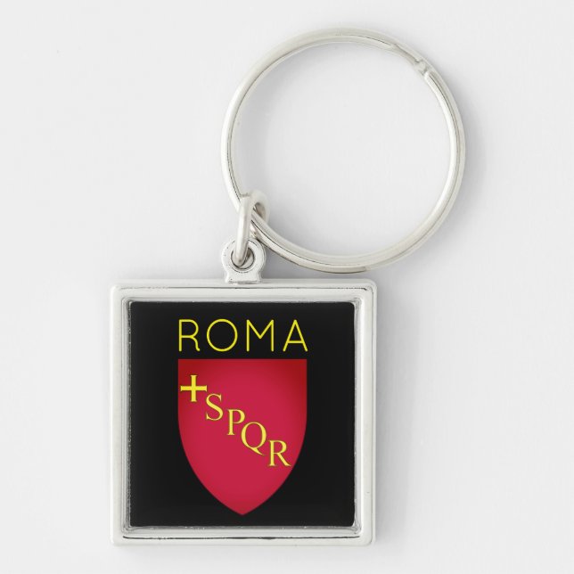 Coat of Arms of city of Rome, Italy Keychain (Front)