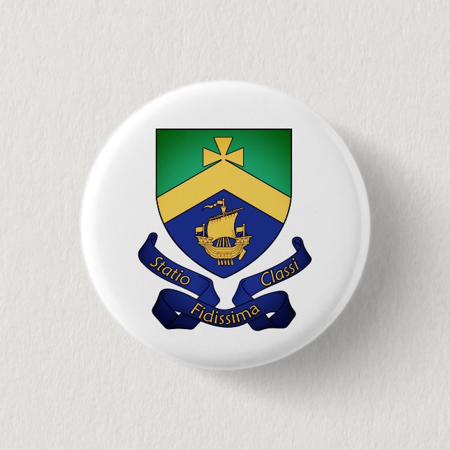 Coat of Arms of Cobh (County Cork), Ireland Button (Front)