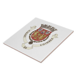 Coat of Arms of Coimbra, PORTUGAL Ceramic Tile