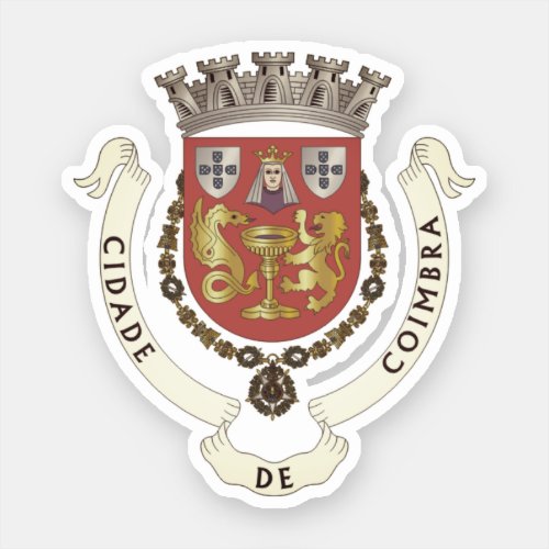 Coat of Arms of Coimbra PORTUGAL Sticker