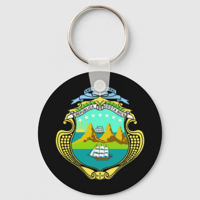 Coat of arms of Costa Rica Keychain (Front)