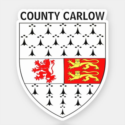 Coat of Arms of County Carlow Republic of Ireland Sticker