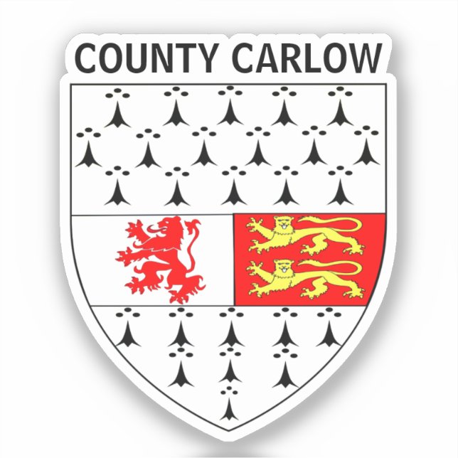 Coat of Arms of County Carlow, Republic of Ireland Sticker (Front)