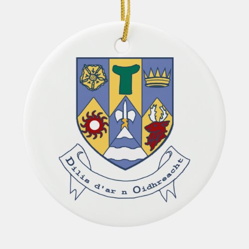 Coat of Arms of County Clare Ireland Ceramic Ornament
