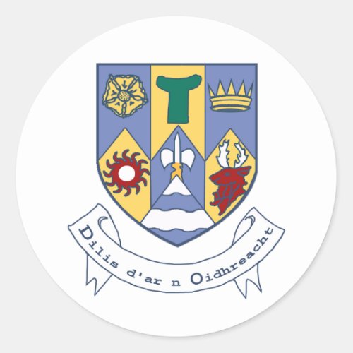 Coat of Arms of County Clare Ireland Classic Round Sticker
