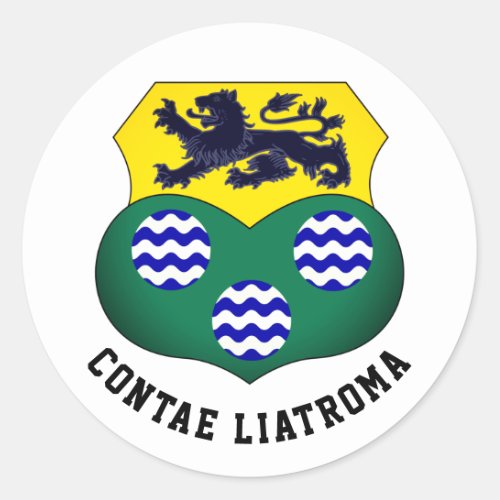 Coat of Arms of County Leitrim Ireland Classic Round Sticker
