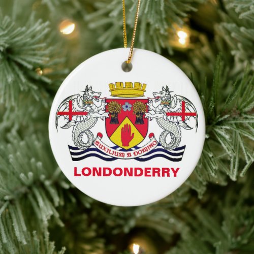 Coat of arms of County Londonderry N Ireland Ceramic Ornament