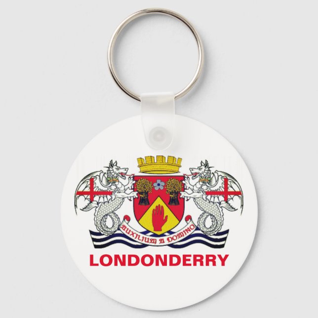 Coat of arms of County Londonderry, N. Ireland Keychain (Front)