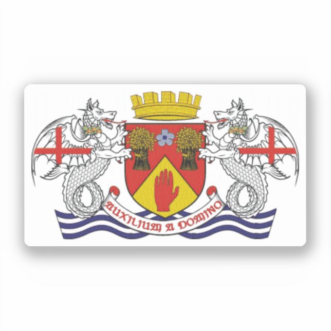 Coat of arms of County Londonderry, N. Ireland Sticker (Front)