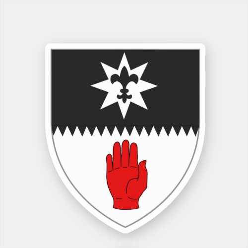 Coat of Arms of County Tyrone Northern Ireland Sticker