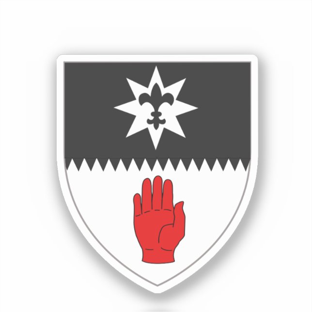 Coat of Arms of County Tyrone, Northern Ireland Sticker (Front)