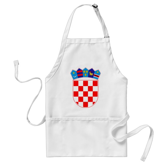 Coat of arms of Croatia, Croatian Emblem, Hrvatska Adult Apron (Front)