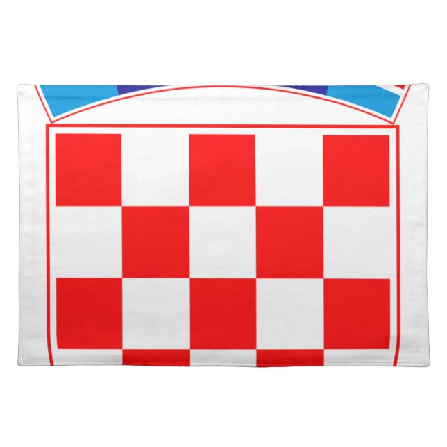 Coat of arms of Croatia, Croatian Emblem, Hrvatska Placemat (Front)