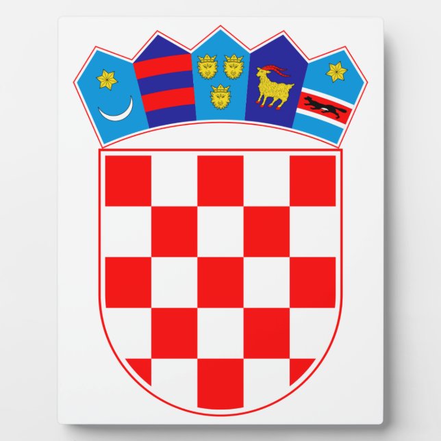 Coat of arms of Croatia, Croatian Emblem, Hrvatska Plaque (Front)