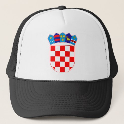 Coat of arms of Croatia Croatian Emblem Hrvatska Trucker Hat
