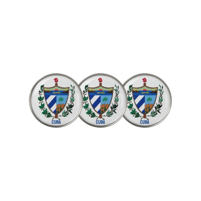 Coat of arms of Cuba Golf Ball Marker (3 Up)