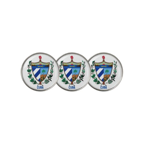 Coat of arms of Cuba Golf Ball Marker