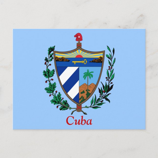 Coat of arms of Cuba Postcard (Front)