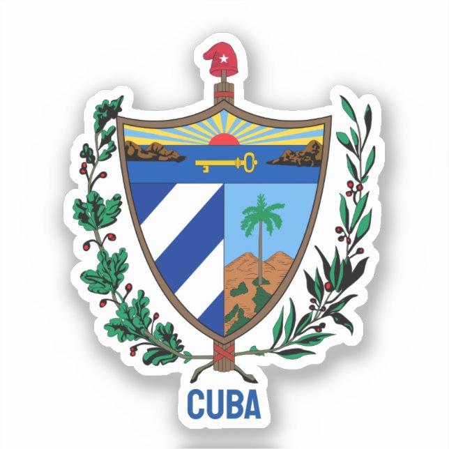 Coat of arms of Cuba Sticker (Front)