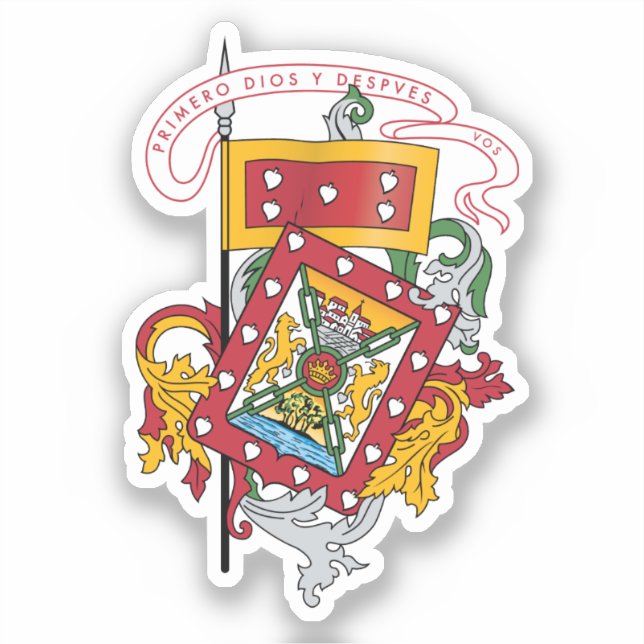 Coat of Arms of Cuenca, Ecuador Sticker (Front)