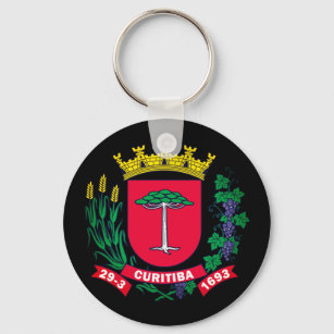 Coat of Arms of Curitiba, Brazil Keychain