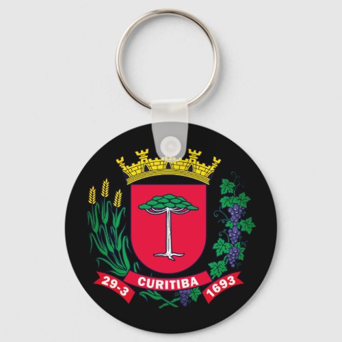 Coat of Arms of Curitiba Brazil Keychain