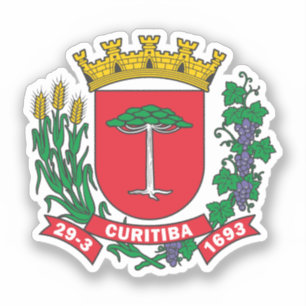 Coat of Arms of Curitiba, Brazil Sticker