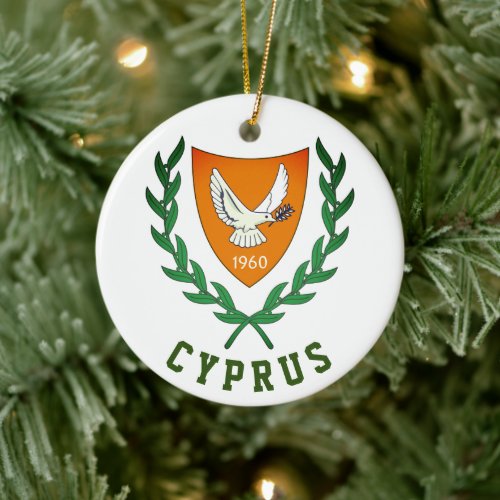 Coat of Arms of CYPRUS Ceramic Ornament