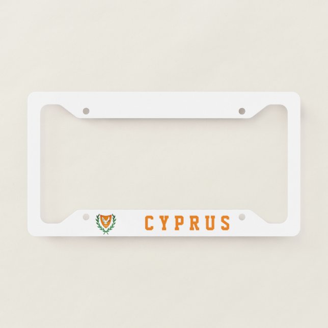 Coat of Arms of CYPRUS License Plate Frame (Front)