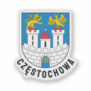 Coat of Arms of Częstochowa, Poland Sticker