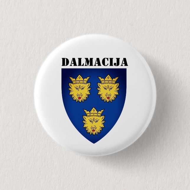 Coat of Arms of Dalmatia, Croatia Button (Front)