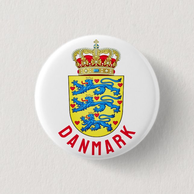 Coat of Arms of Denmark Button (Front)
