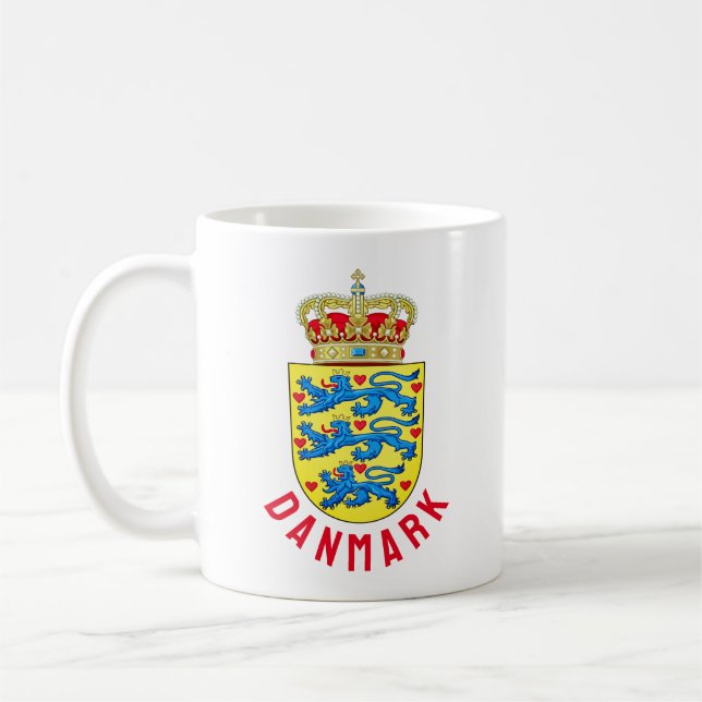 Coat of Arms of Denmark Coffee Mug (Left)