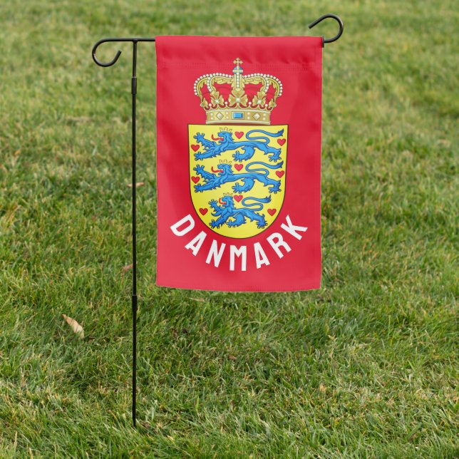 Coat of Arms of Denmark Garden Flag (In SItu)