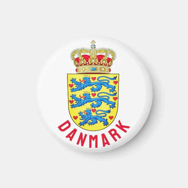 Coat of Arms of Denmark Magnet (Front)