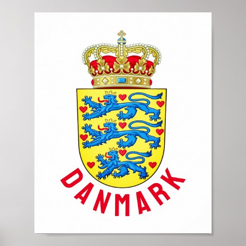 Coat of Arms of Denmark Poster