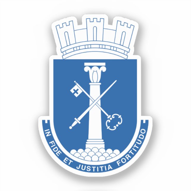 Coat of Arms of Drammen, Norway Sticker (Front)