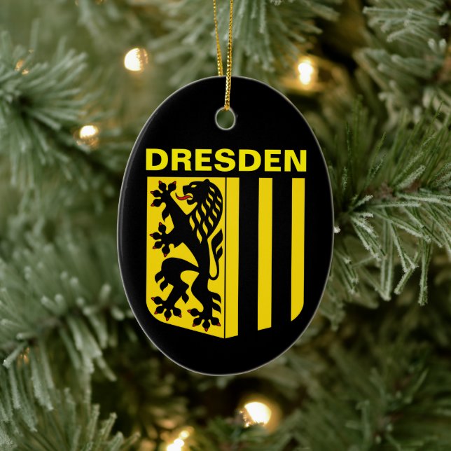 Coat of Arms of Dresden, Germany Ceramic Ornament (Tree)