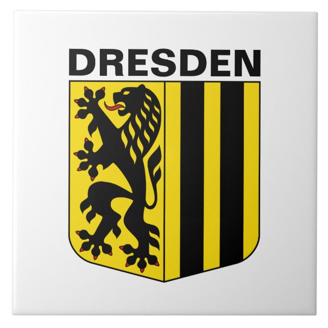 Coat of Arms of Dresden, Germany Ceramic Tile (Front)
