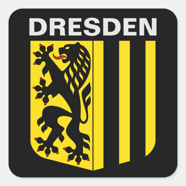 Coat of Arms of Dresden, Germany Square Sticker | Zazzle