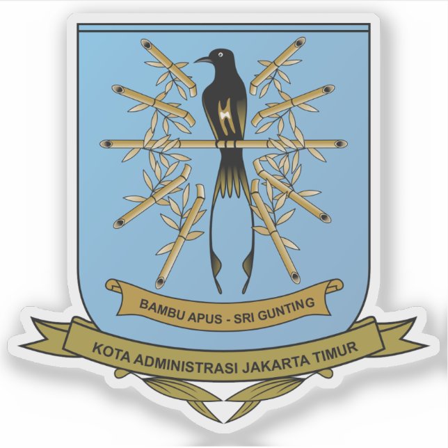 Coat of arms of East Jakarta, Indonesia Sticker (Front)