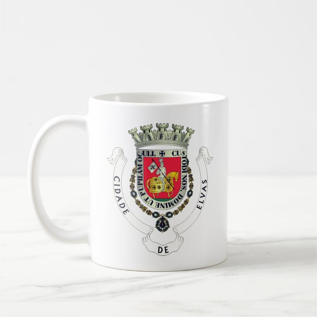 Coat of Arms of Elvas, Portugal Coffee Mug (Left)